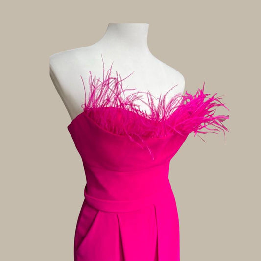 Pink Feather Jumpsuit